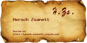 Hersch Zsanett névjegykártya
